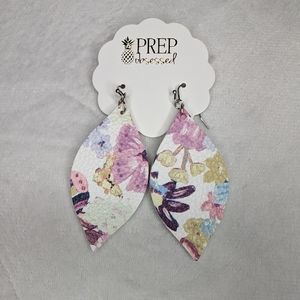Floral Leather Earrings